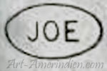JOE letters inside an oval hallmark is Alfred Joe Navajo